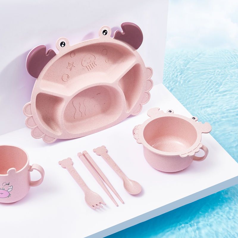 Baby Food Eating - 4/6pcsCrabs Children's Plates, Creative Baby Eating