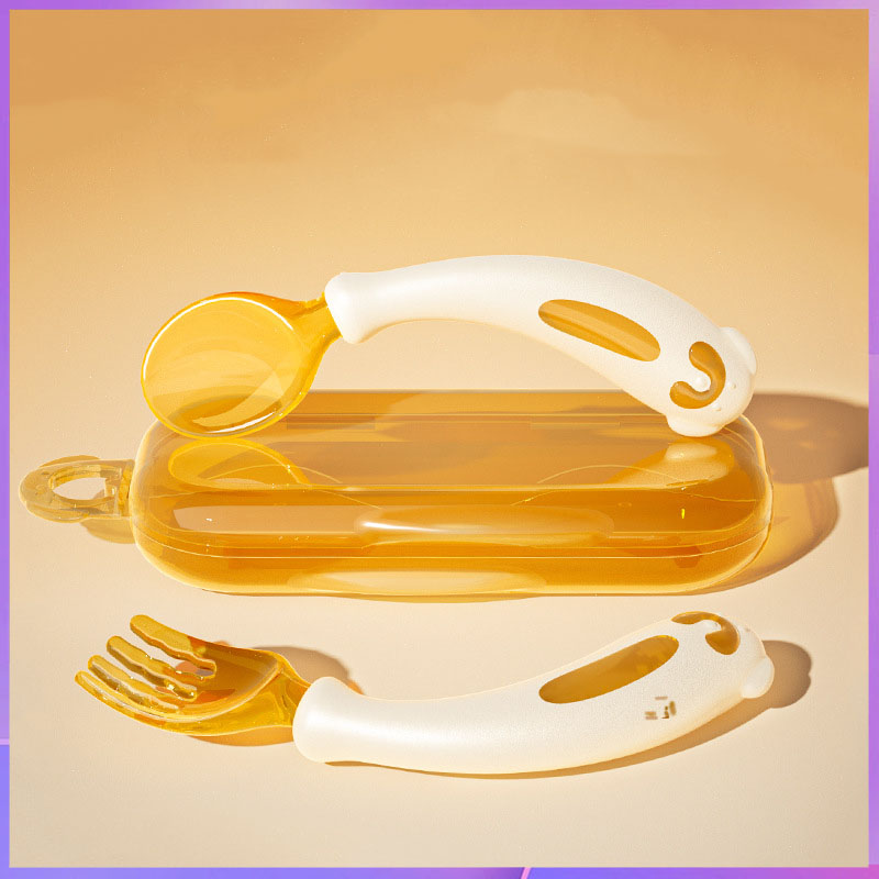 Baby Food Eating - Baby Spoon Fork/Learn to Eat Training/Flexible