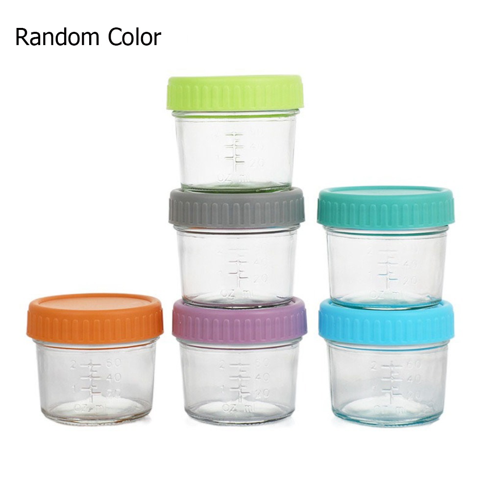 Baby Food Glass - 6pcs Multipurpose Glass Baby Food Jar