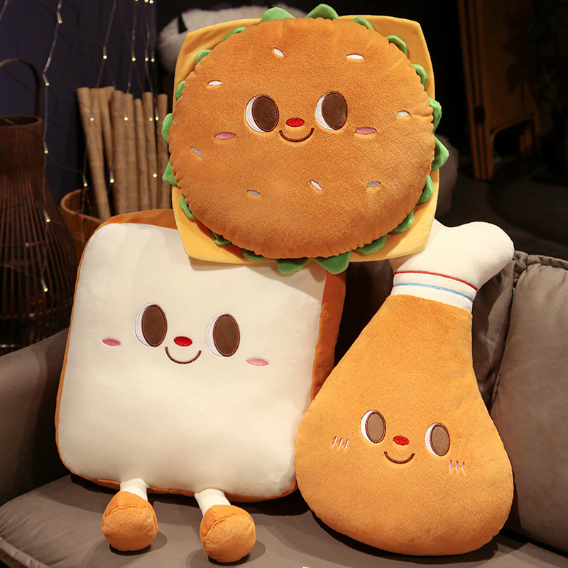 Baby Food With Chicken - Fried Chicken Burger Plush Toy Super