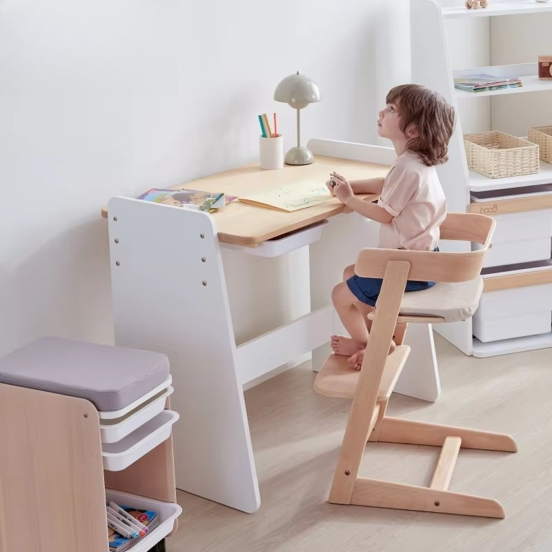 Baby Food Chair - Neat Wooden Baby Dinner Seat Adjustable
