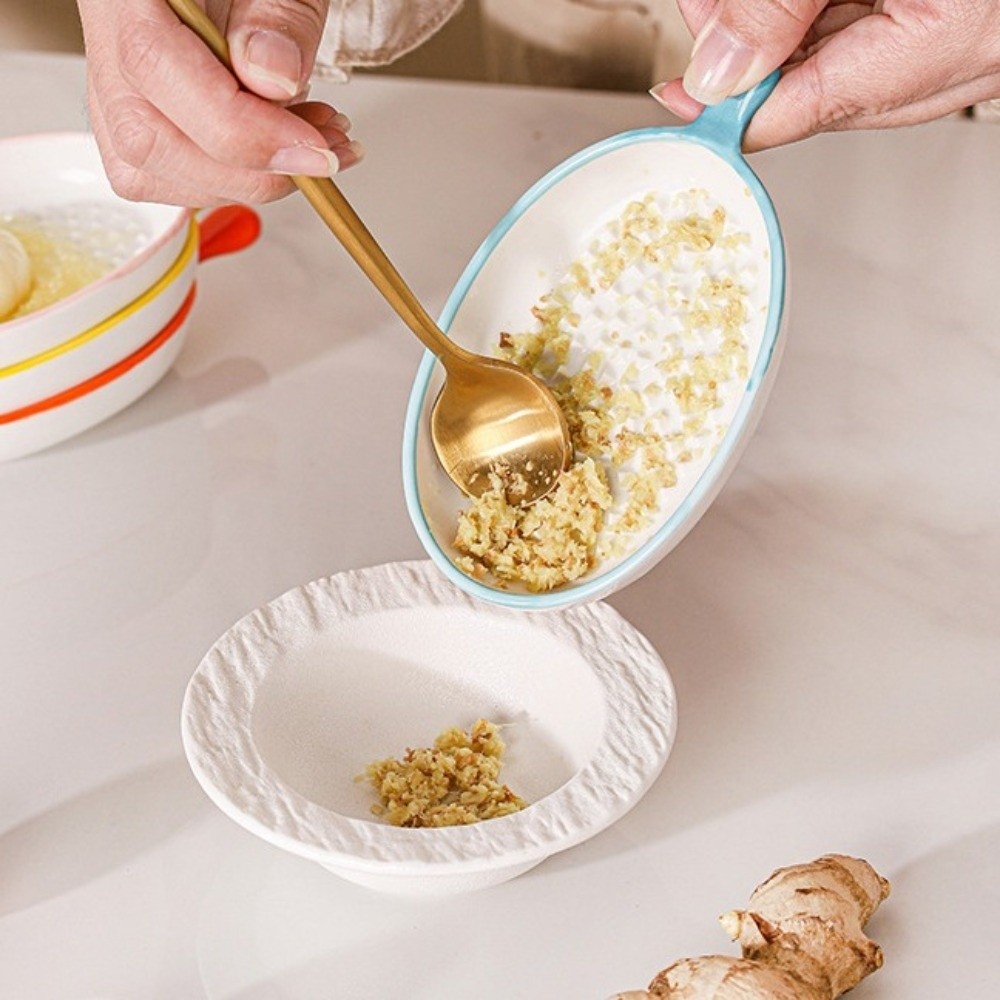 Baby Food Grater - Kitchen Utensil Ellipse Ceramic Grinder with