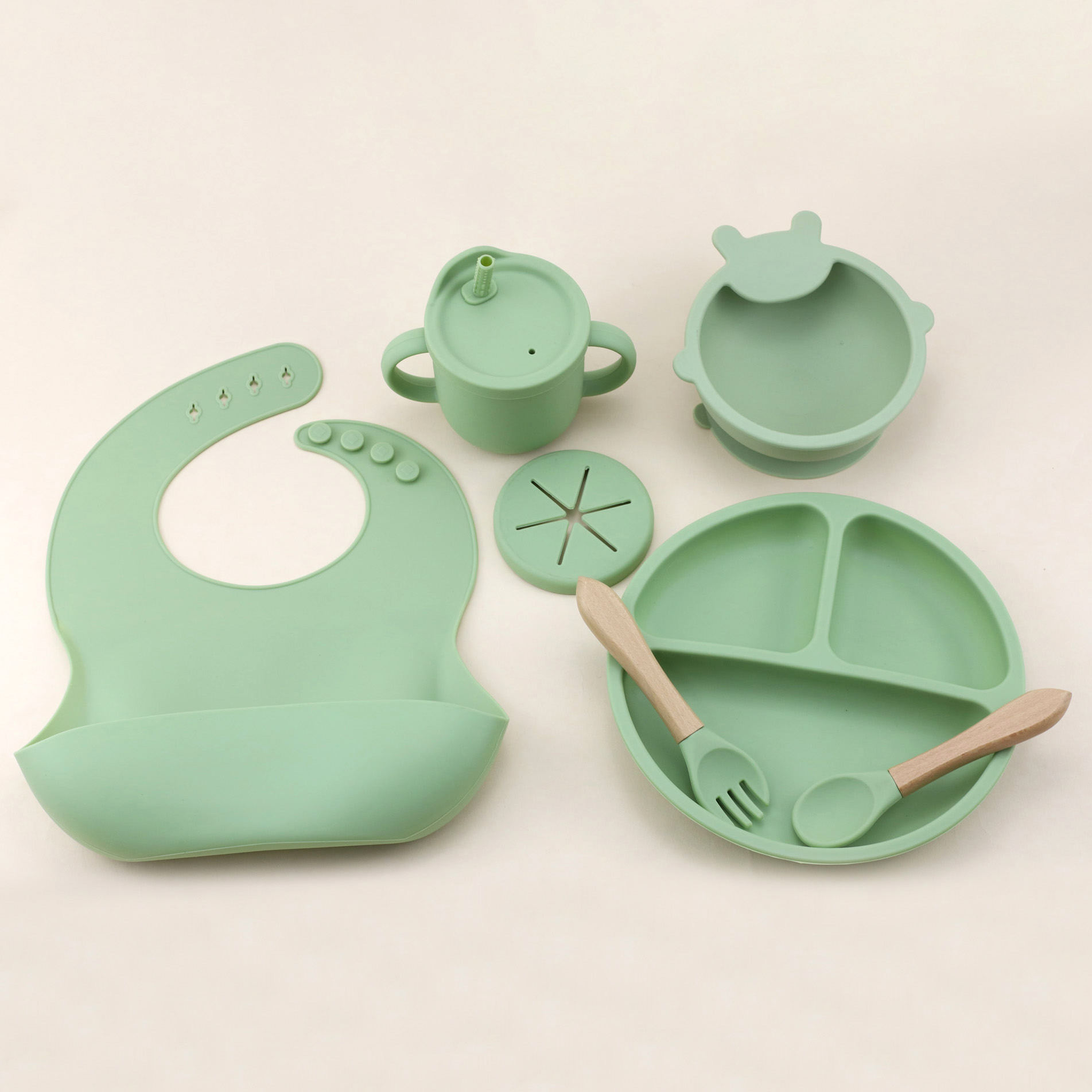 7pcs silicone tableware set, b - Silicone Suction Bowl recension och pris