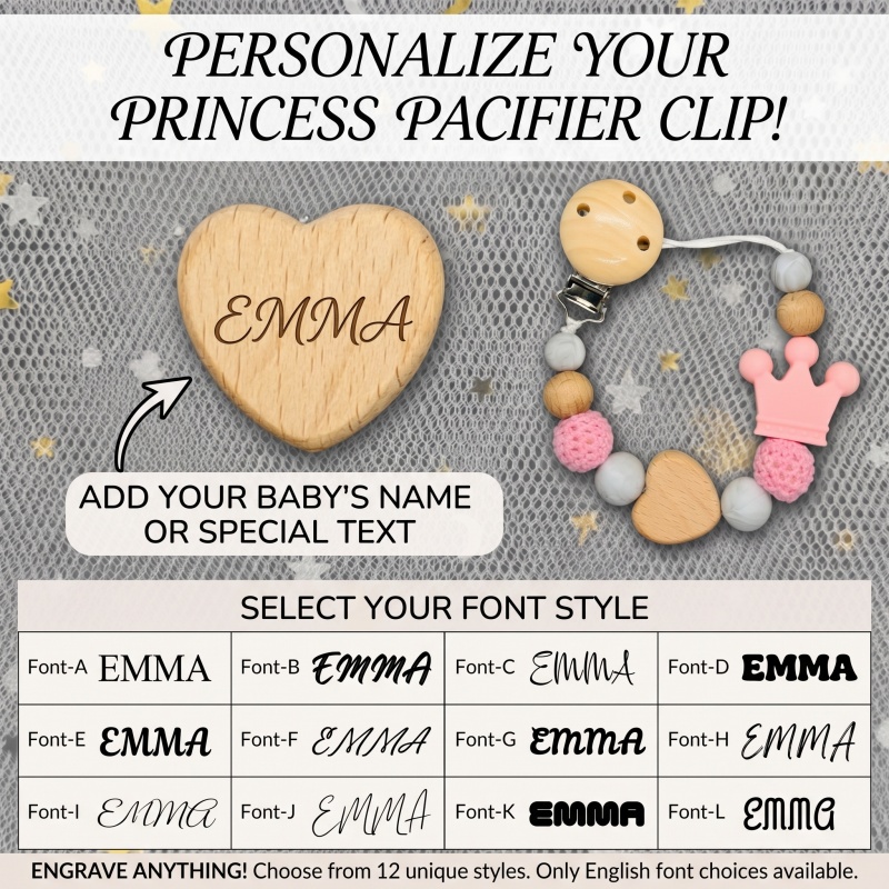 Personalized Baby Pacifier Cli - Baby Food Name recension och pris