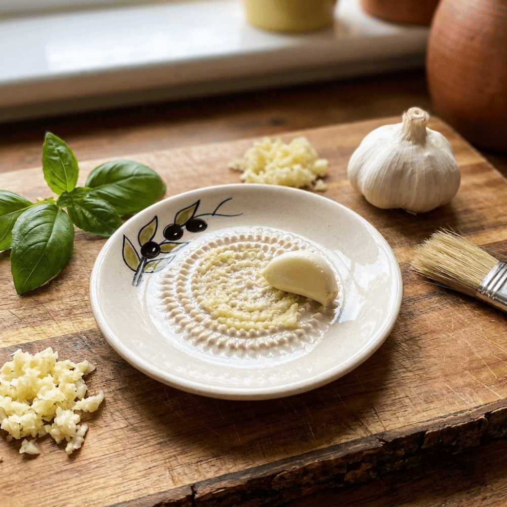 Round Plate Ceramic Ginger Gra - Baby Food Grater recension och pris