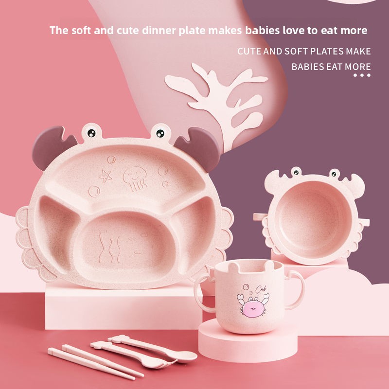4/6pcsCrabs Children's Plates, - Baby Food Eating recension och pris