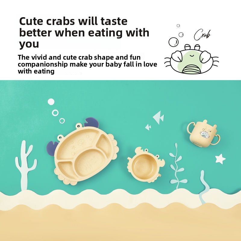 4/6pcsCrabs Children's Plates, - Baby Food Eating recension och pris