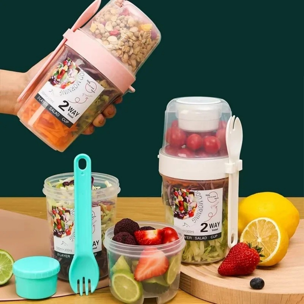 Portable Salad Cup Breakfast C - Baby Food Thermos recension och pris