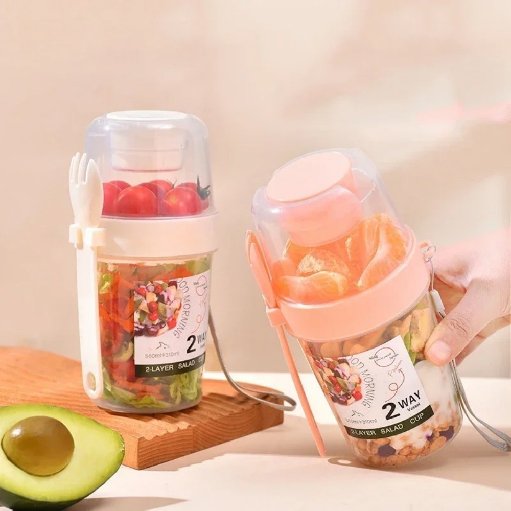 Portable Salad Cup Breakfast C - Baby Food Thermos recension och pris