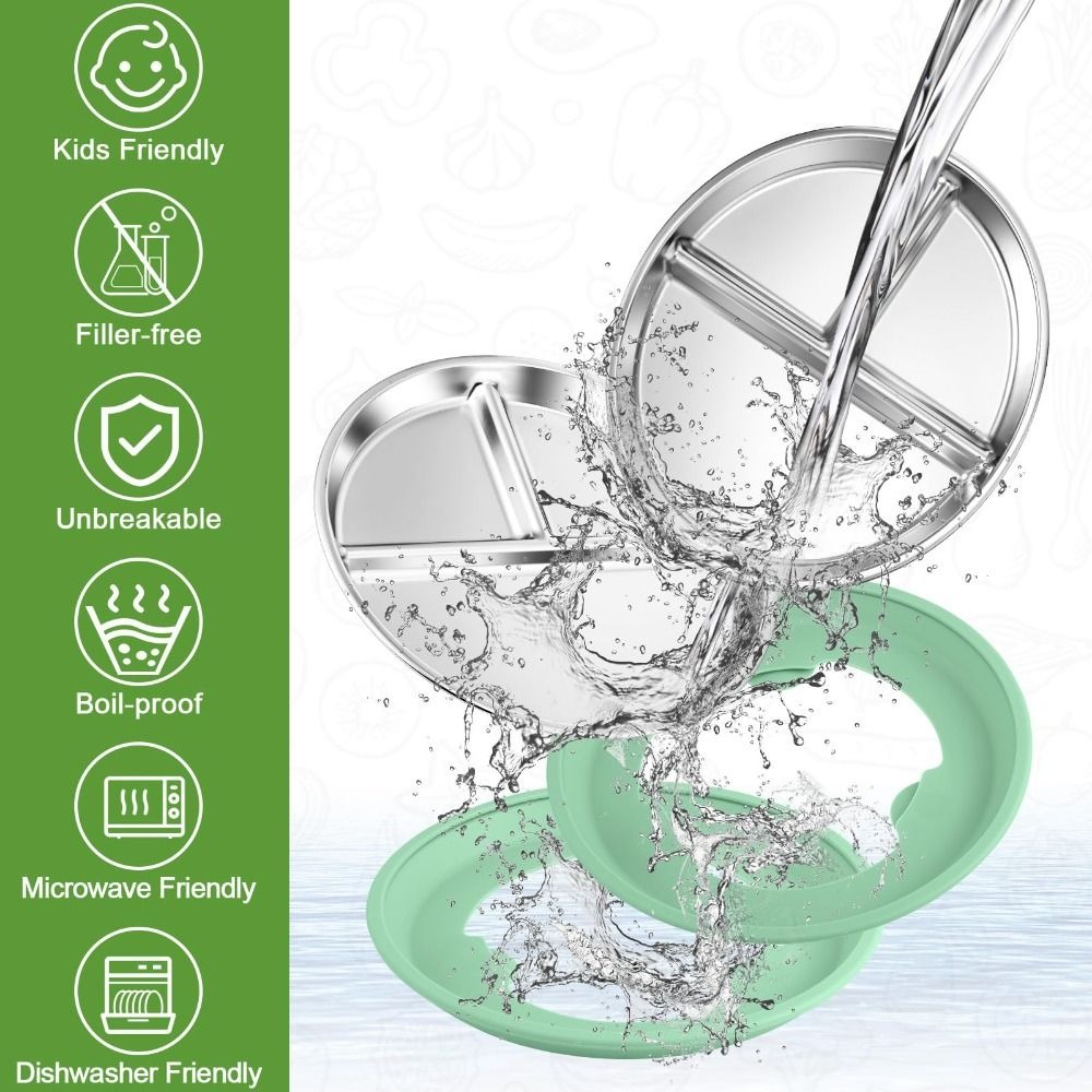 New Non-Slip Stainless Steel K - Plate Suction Toddler recension och pris