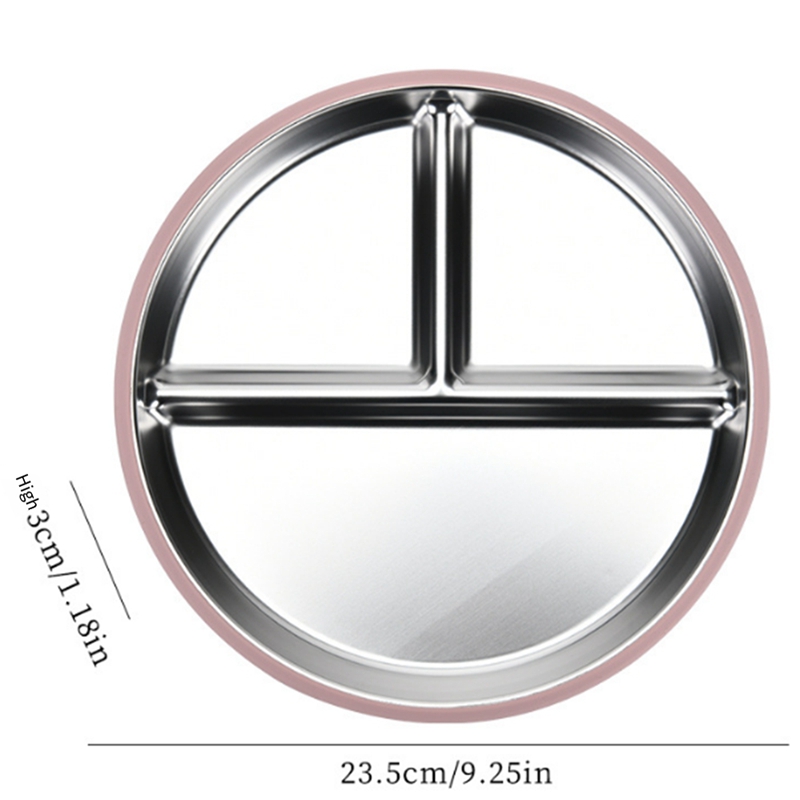 2PCS Stainless Steel Kids Plat - Plate Suction Toddler recension och pris