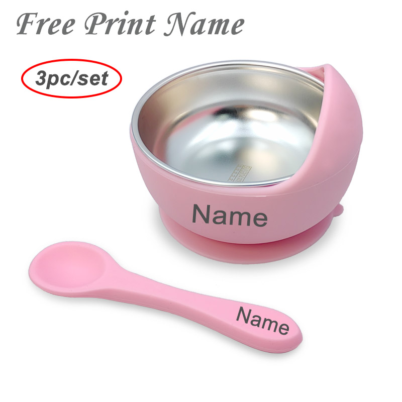 3Pcs Set Baby Feeding Bowl Wit - Silicone Suction Bowl recension och pris