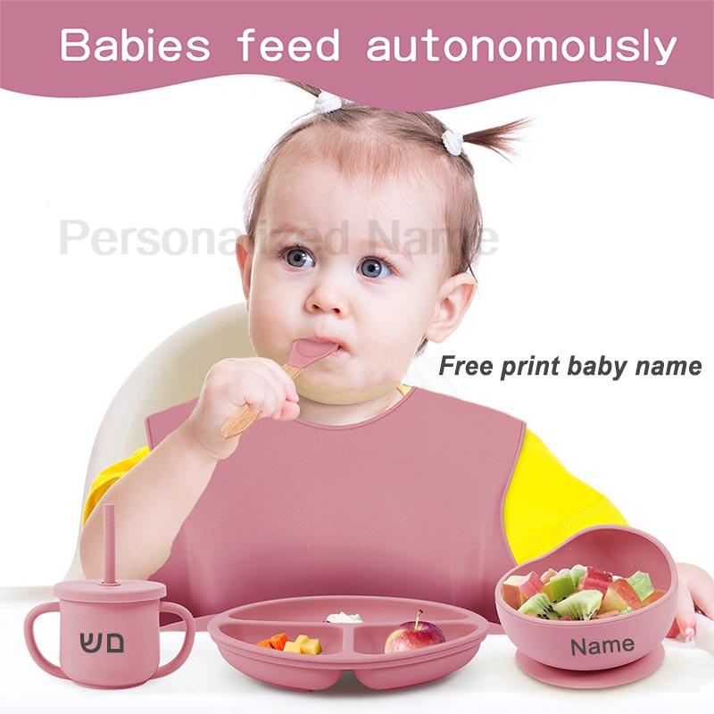 6Pcs Baby Feeding Set Free Per - Silicone Suction Bowl recension och pris
