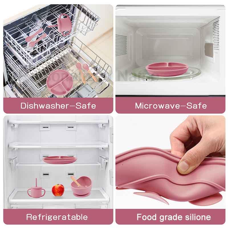 6Pcs Baby Feeding Set Free Per - Silicone Suction Bowl recension och pris