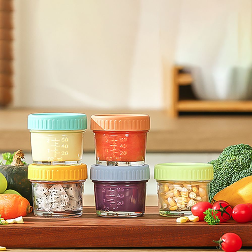 6pcs Glass Baby Food Jar Reusa - Baby Food Glass recension och pris