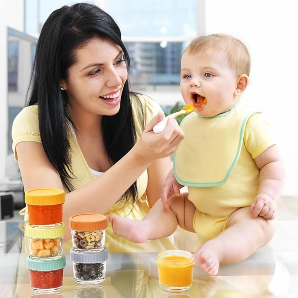 6pcs Glass Baby Food Jar Reusa - Baby Food Glass recension och pris