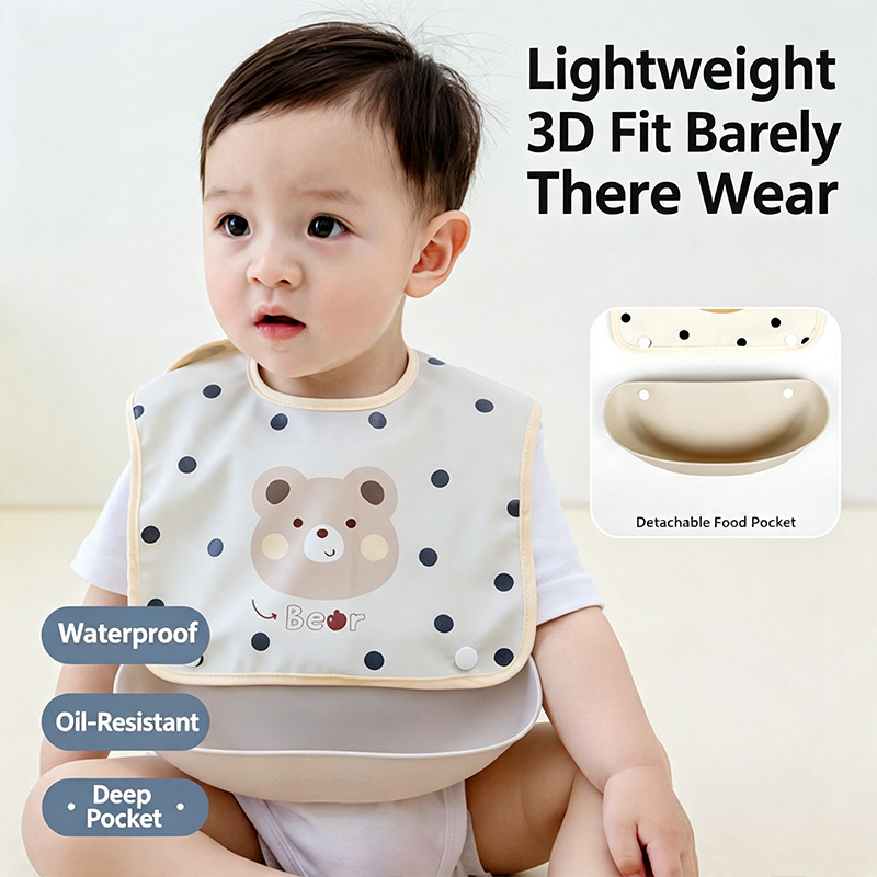 Baby Detachable Feeding Bib Wa - Baby Food Eating recension och pris