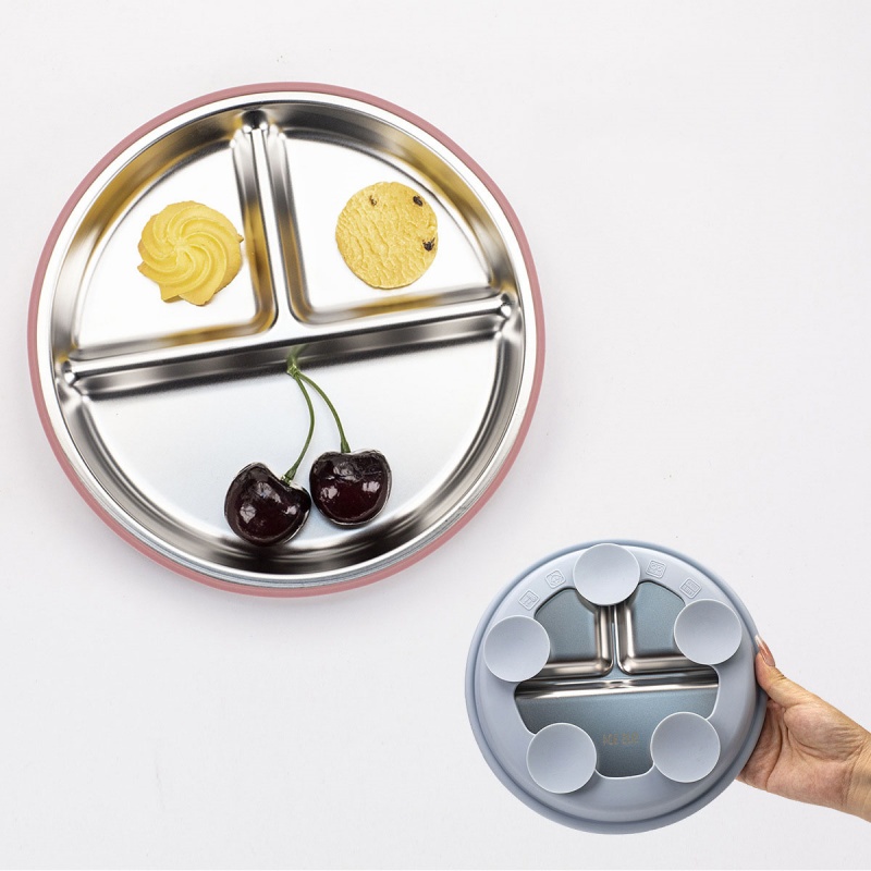 2pcs BPA Free Stainless Steel  - Plate Suction Toddler recension och pris