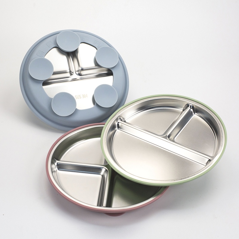 2pcs BPA Free Stainless Steel  - Plate Suction Toddler recension och pris