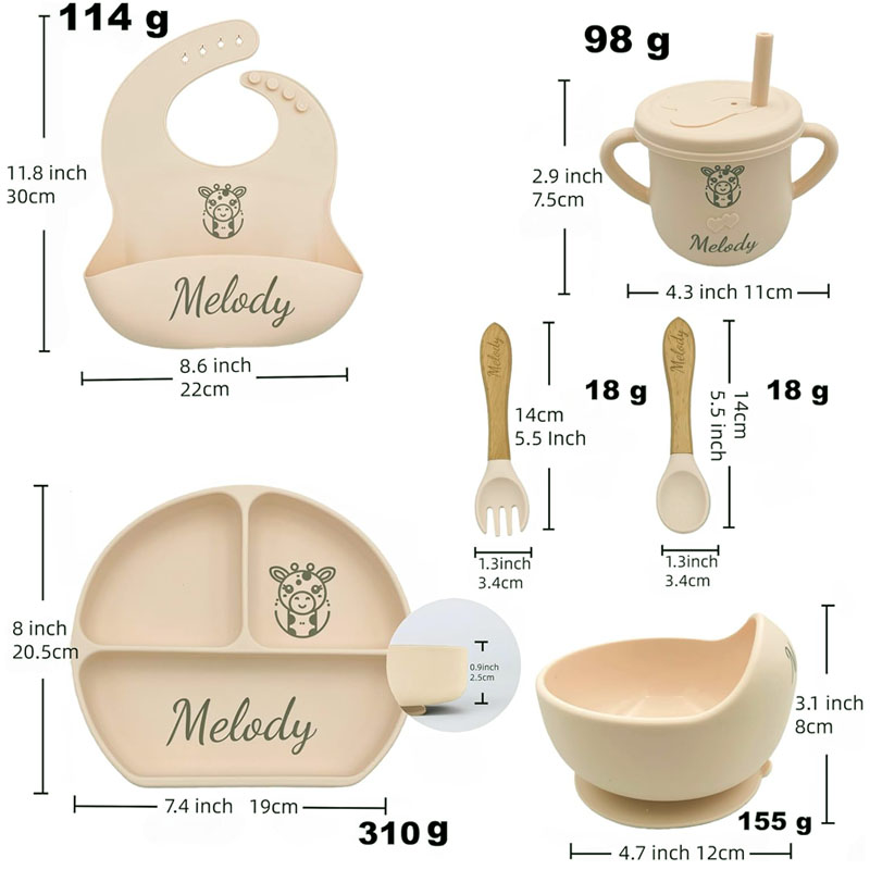 Silicone Feeding Set Customize - Plate Suction Toddler recension och pris