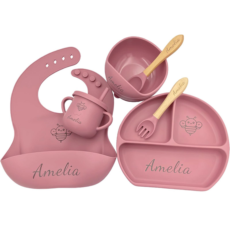 Silicone Feeding Set Customize - Plate Suction Toddler recension och pris