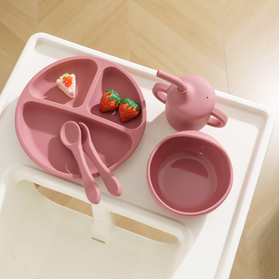 5PCS Baby Silicone Tableware S - Silicone Suction Bowl recension och pris