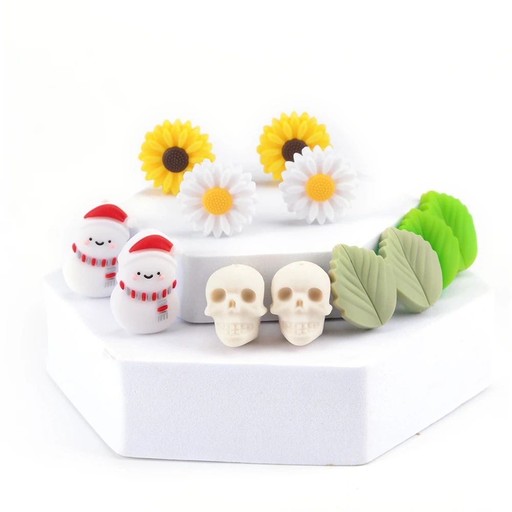 LOFCA 10pcs Leaf Silicone Bead - Baby Food Name recension och pris