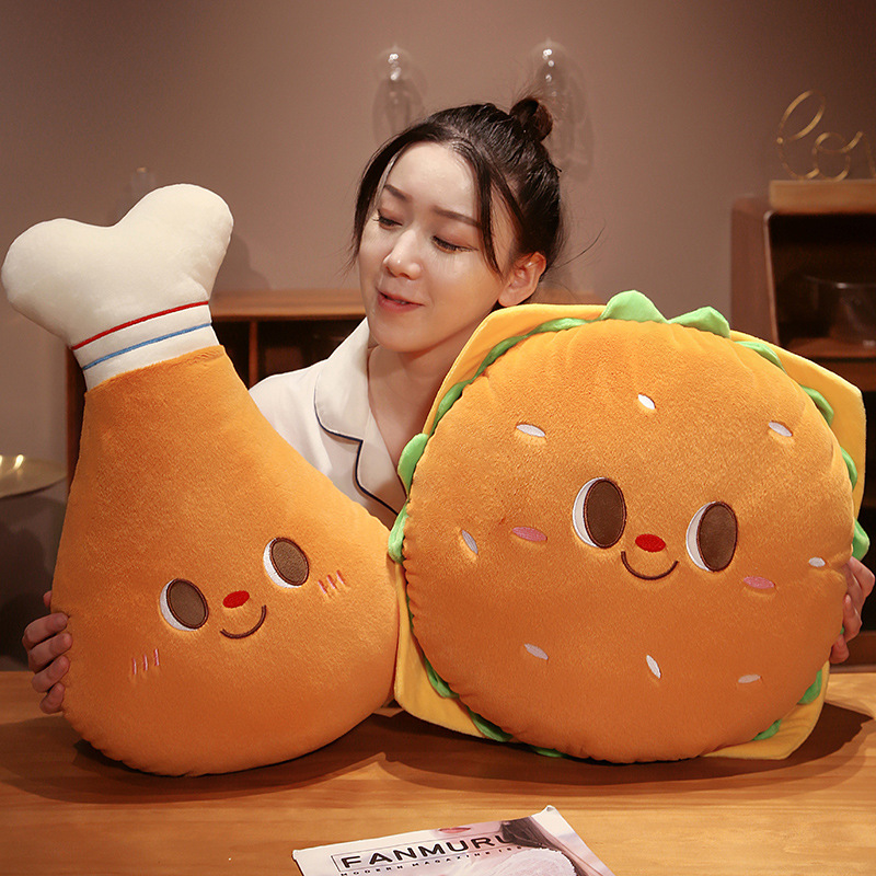 Fried Chicken Burger Plush Toy - Baby Food With Chicken recension och pris