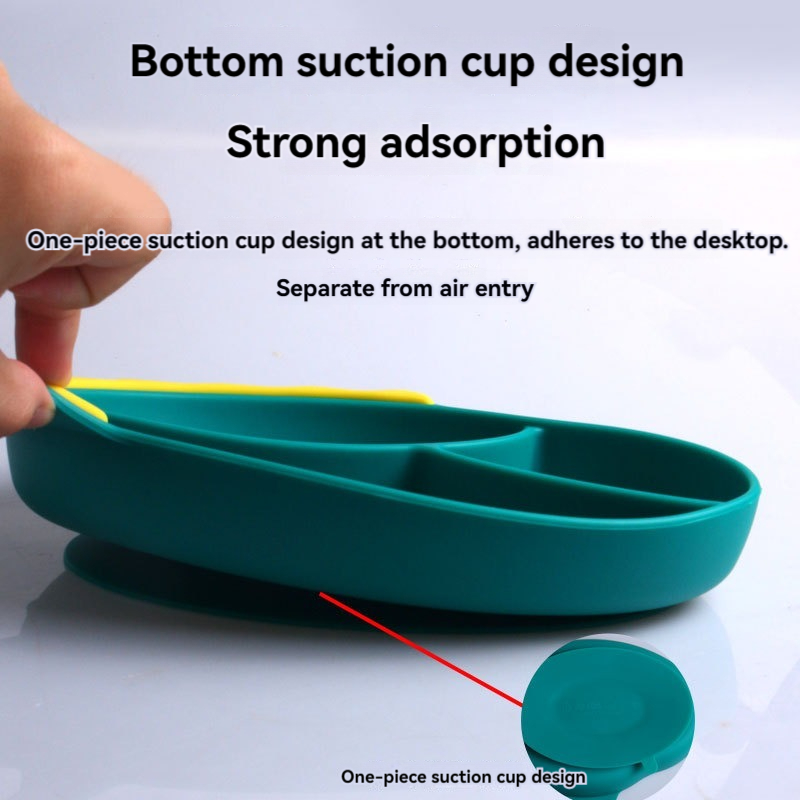 Cute Silicone Dinosaur Plate C - Baby Food Eating recension och pris