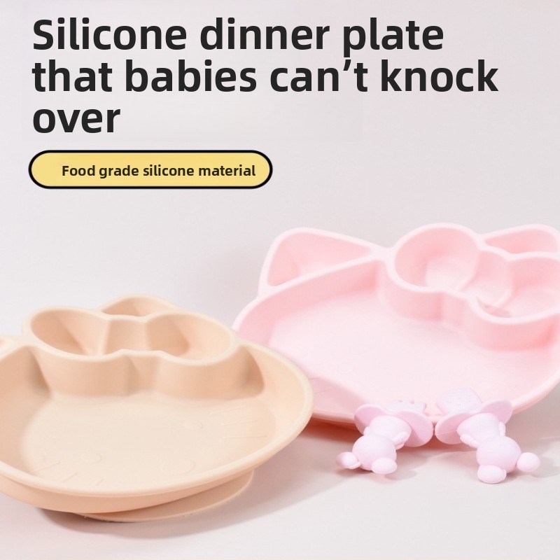 BPA freeCartoon Silicone Divid - Plate Suction Toddler recension och pris