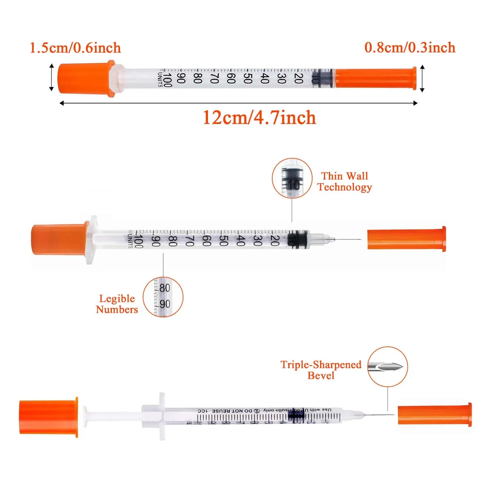 100 Pieces 1ml/0.5mlcc Various - Baby Food Allergy Rash recension och pris