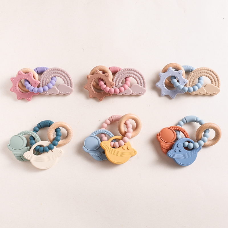 1pc Silicone Teether,Food Grad - Baby Food Name recension och pris