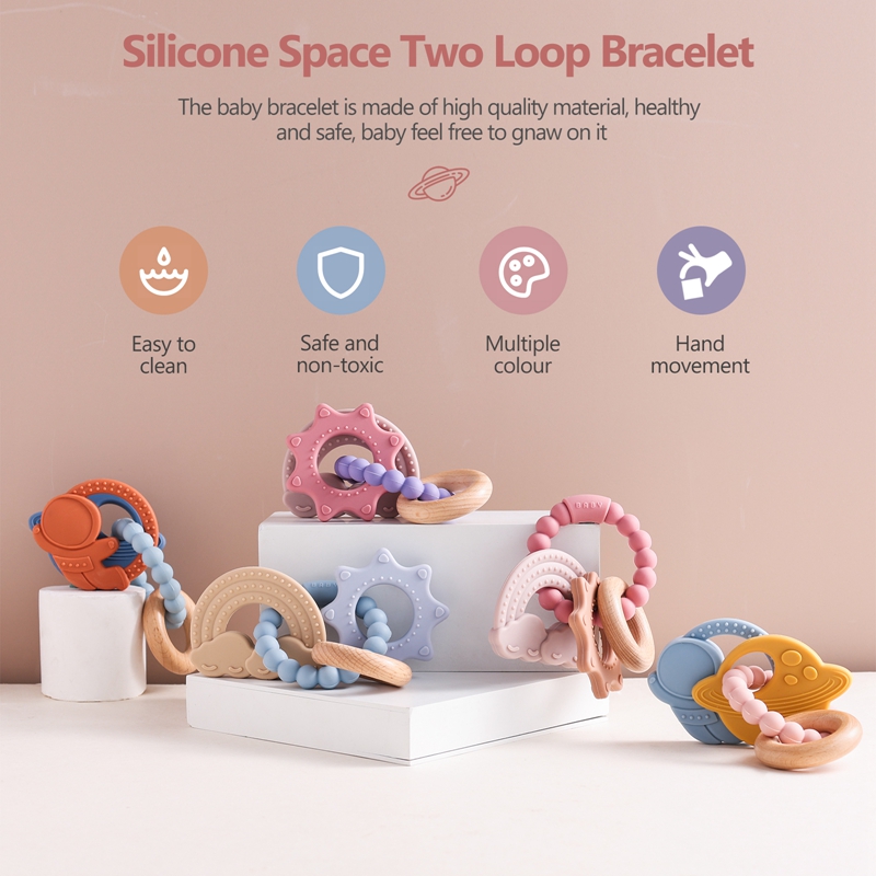 1pc Silicone Teether,Food Grad - Baby Food Name recension och pris