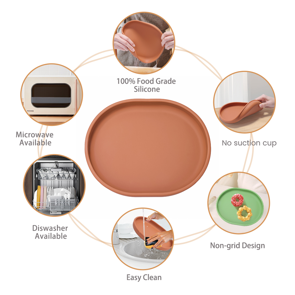 Baby Safe Silicone Dining Plat - Plate Suction Toddler recension och pris