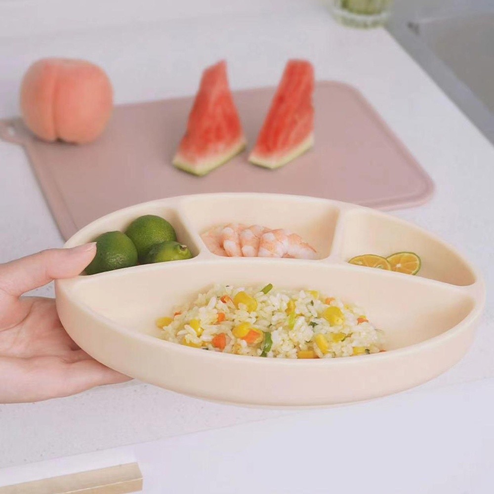 Non-Slip Silicone Divided Plat - Plate Suction Toddler recension och pris