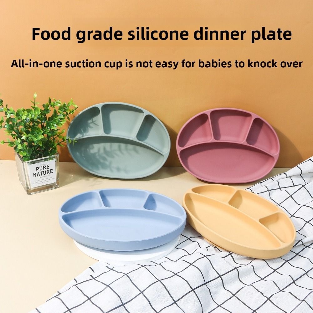 Non-Slip Silicone Divided Plat - Plate Suction Toddler recension och pris
