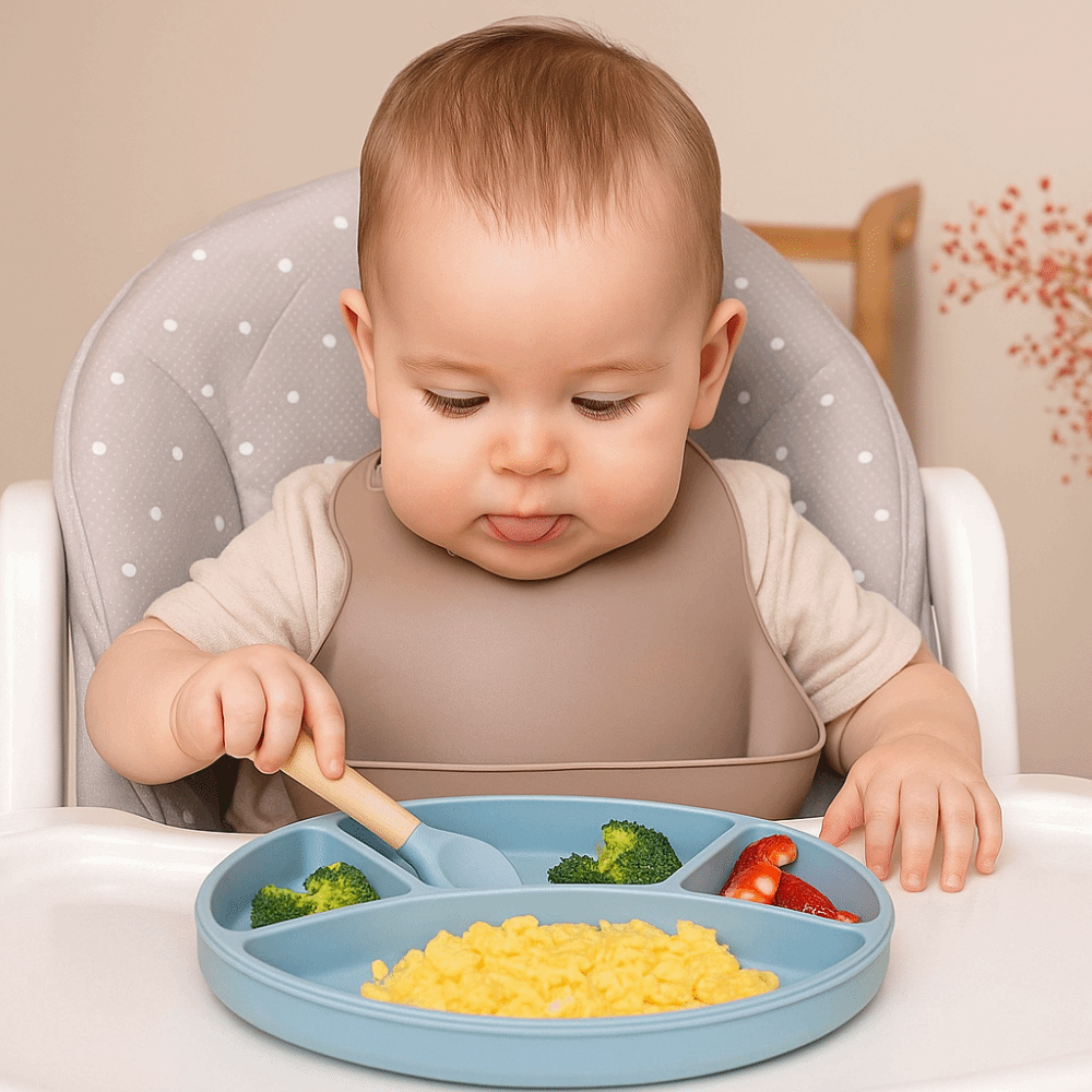 Non-Slip Silicone Divided Plat - Plate Suction Toddler recension och pris