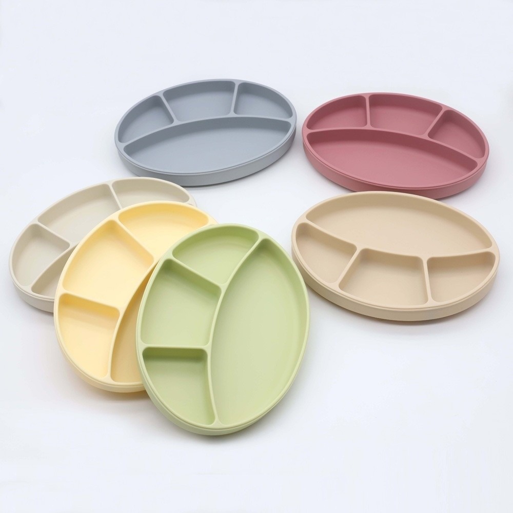 Non-Slip Silicone Divided Plat - Plate Suction Toddler recension och pris