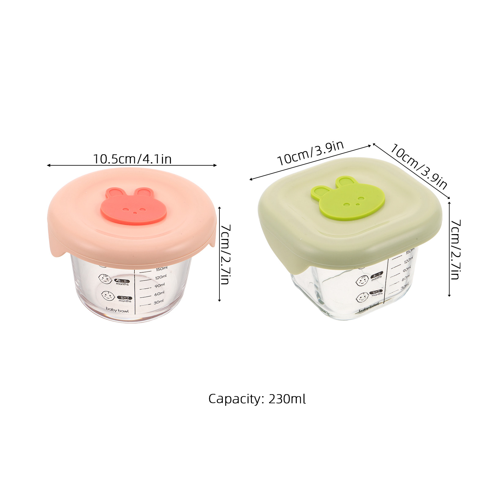 2Pcs Baby Food Storage Contain - Baby Food Glass recension och pris