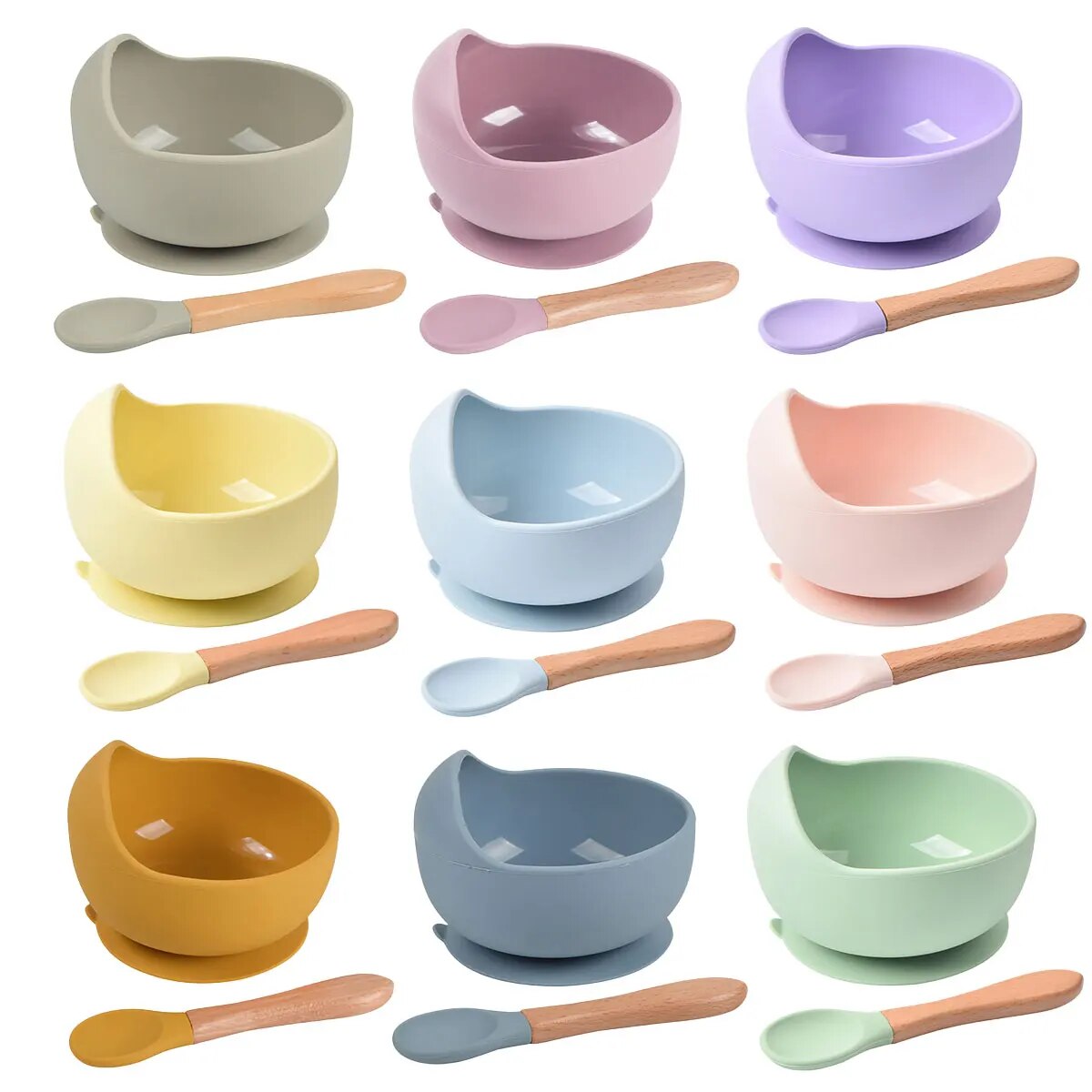 2PCS Silicone Baby Feeding Bow - Silicone Suction Bowl recension och pris