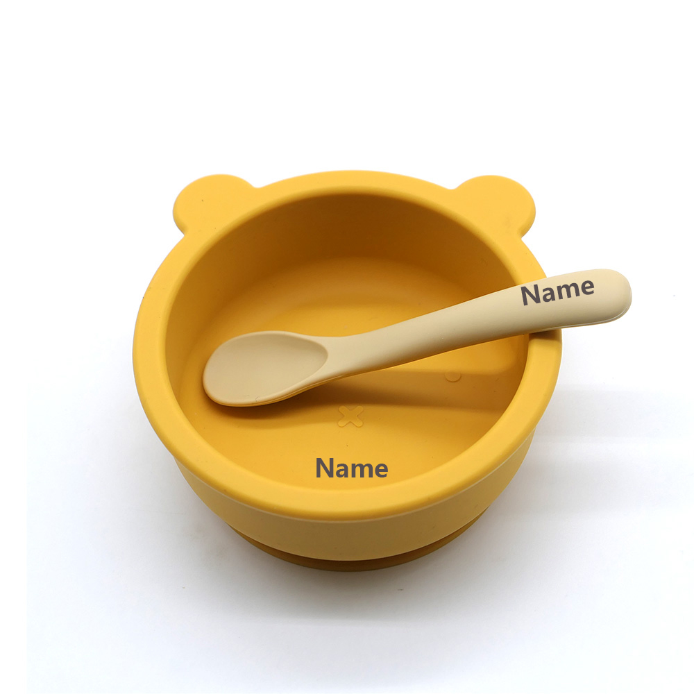 Kids' Tableware Set Bowl Spoon - Silicone Suction Bowl recension och pris