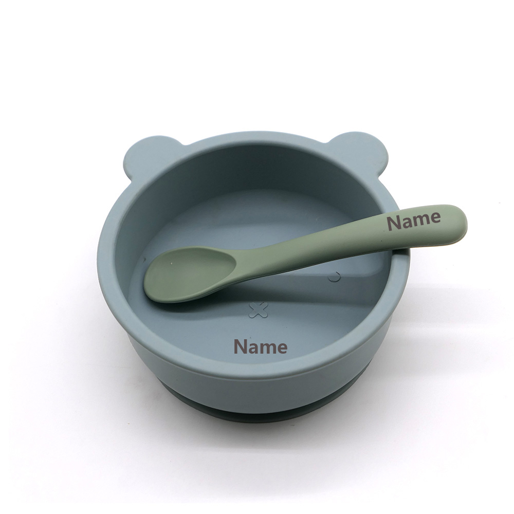 Kids' Tableware Set Bowl Spoon - Silicone Suction Bowl recension och pris
