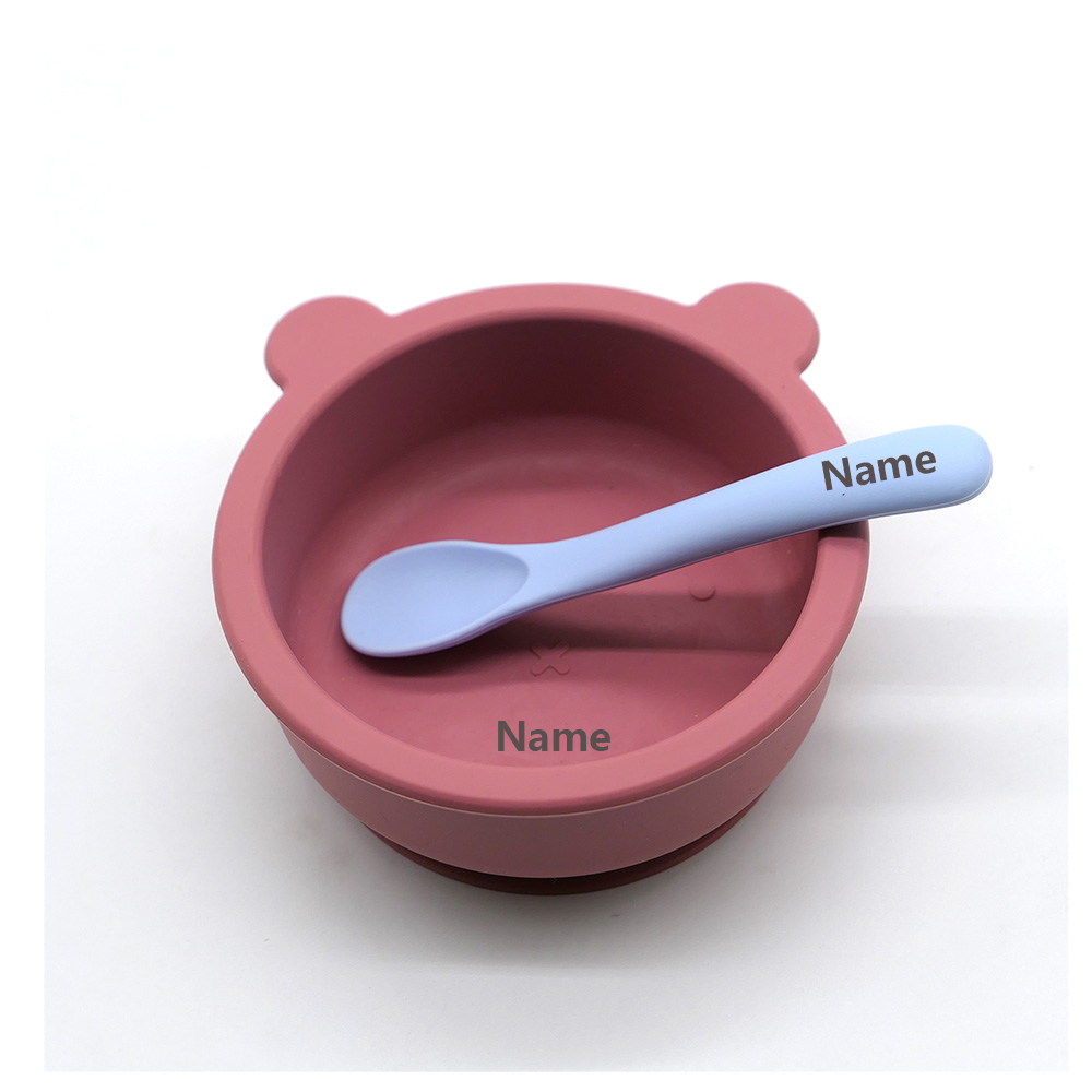 Kids' Tableware Set Bowl Spoon - Silicone Suction Bowl recension och pris