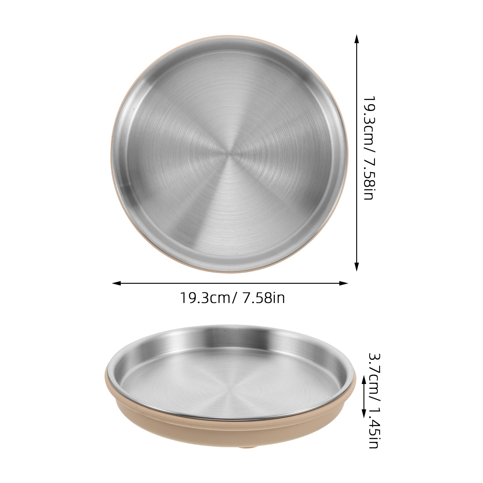 Stainless Steel Baby Feeding P - Plate Suction Toddler recension och pris
